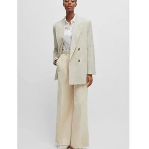 NWT Le Lis Ponte Double Breasted Blazer ~ Oversized